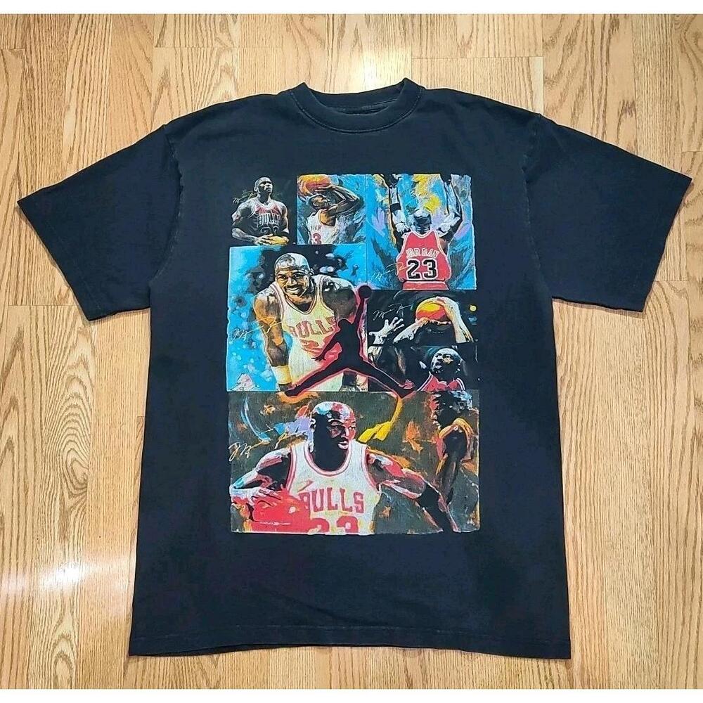 Y2K Michael Jordan Rap Tee Shirt Mens  Faded Chicago Bulls 2000S Nba